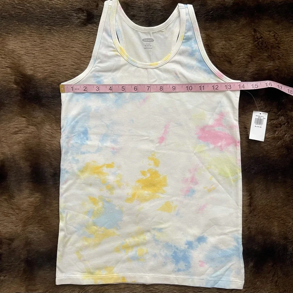 Old Navy Girl’s Rainbow Tie-Dye Racerback Tank Size XL